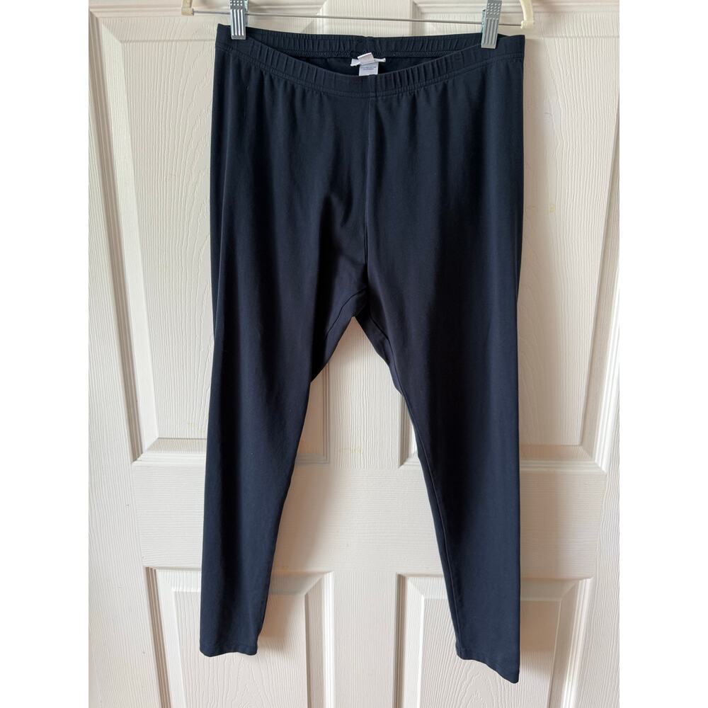 J. Jill Pima Cotton Ankle Leggings Navy Blue Stretch Pull On Size M